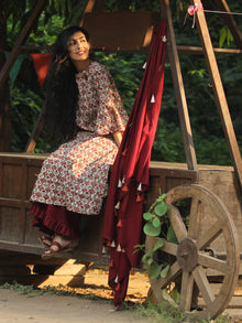 Classy Bells - Hand Block Printed Kurta Set With Dupatta - SS01F896