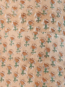 Pastel Complements - Hand Block Printed Long Chanderi Silk Dress - D354F1924