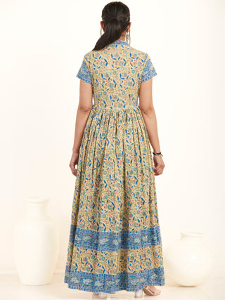 Fiza Saira Long Jacket Dress With Gathers