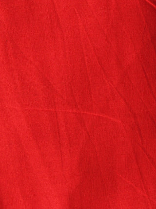 Red Black White Ikat Handwoven Cotton Suit Fabric Set of 3 - S1002030