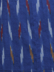 Sapphire Blue Ivory Multi Color Ikat Handwoven Cotton Suit Fabric Set of 3 - S1002031