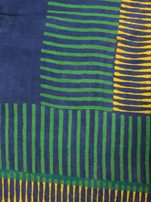 Multi Color Hand Block Printed Chanderi Dupatta - D0417076