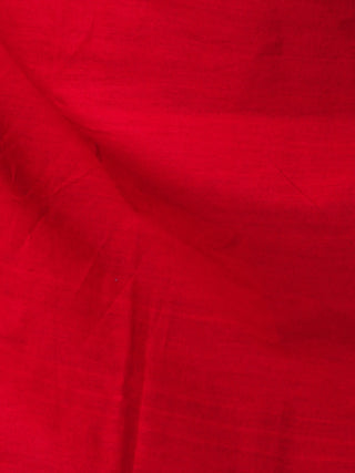 Azure Blue Red Ivory Multi Color Ikat Handwoven Cotton Suit Fabric Set of 3 - S1002033