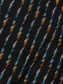 Black Yellow Blue White Ikat Handwoven Cotton Suit Fabric Set of 3 - S1002036