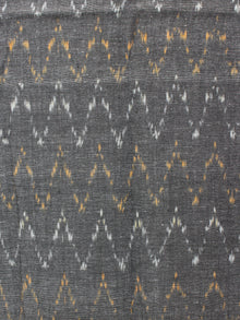 Grey Yellow Ivory Multi Color Ikat Handwoven Cotton Suit Fabric Set of 3 - S1002037