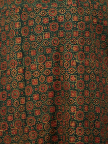 Green Red Yellow Ajrakh Hand Block Printed Kurta in Natural Colors - K65BP0127