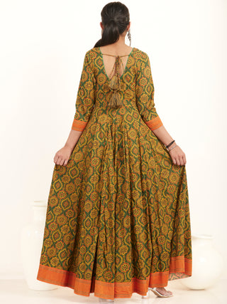 Fiza Zubeda Flared Long Ajrakh Dress