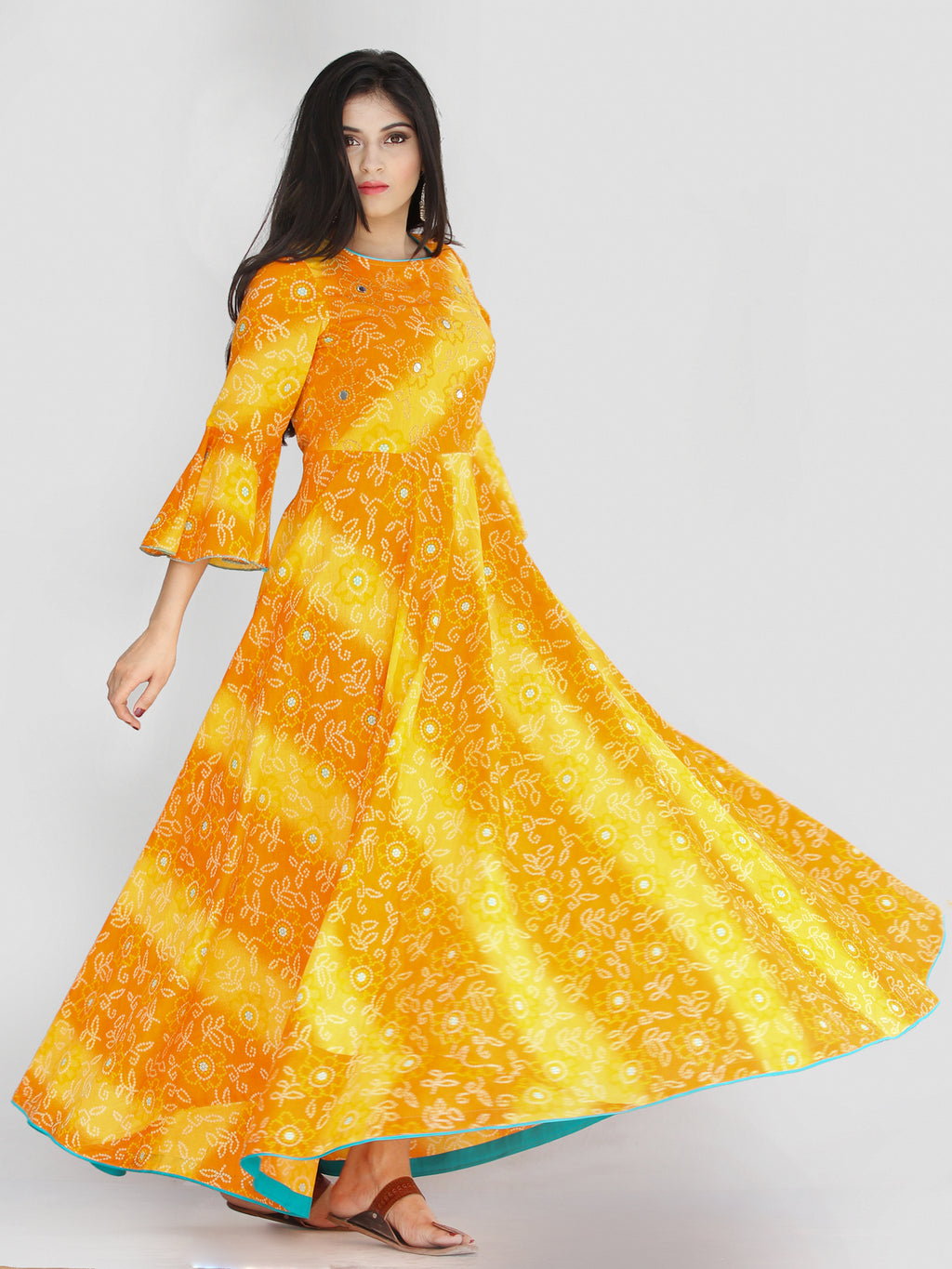 Candid Cotton Hand Embroidered Mirror Work Dress For Women Online –  Okhaistore