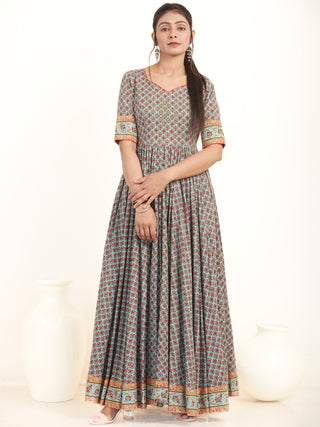 Fiza Sunehra Flared Long Dress