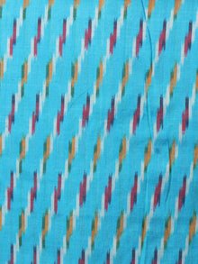 Azure Red White Yellow Ikat Handwoven Cotton Suit Fabric Set of 3 - S1002005