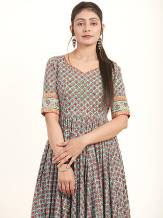 Fiza Sunehra Flared Long Dress