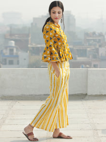 Midhat - Block Printed Coord Set Of Top & Palazzo  - SS02FCCC