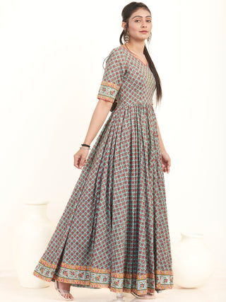 Fiza Sunehra Flared Long Dress