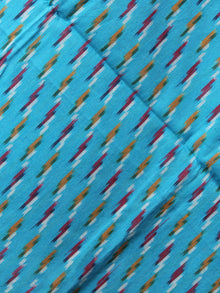 Azure Red White Yellow Ikat Handwoven Cotton Suit Fabric Set of 3 - S1002005