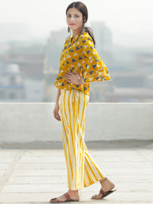 Midhat - Block Printed Coord Set Of Top & Palazzo  - SS02FCCC