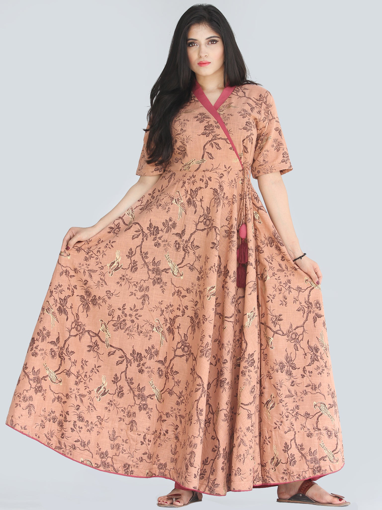 angrakha dress cutting Angrakha style frock cutting & stiching/v neck pattern/kaliyon wali frock cutting stitching