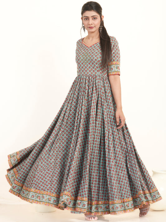 Fiza Sunehra Flared Long Dress