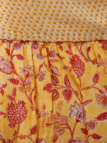 Minimalistic Moods  -  Hand Block Printed Long Chanderi Silk Dress  - D356F1914