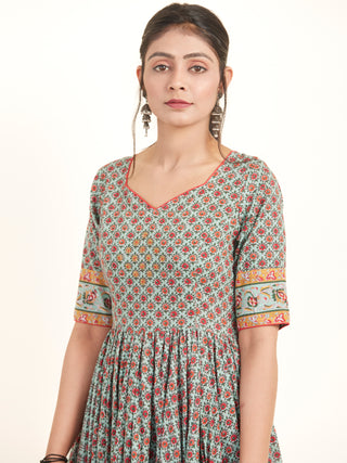 Fiza Sunehra Flared Long Dress