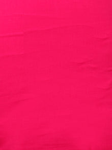 Indigo White Black Red Pink Hand Block Printed Cotton Suit-Salwar Fabric With Chiffon Dupatta (Set of 3) - SU01HB371