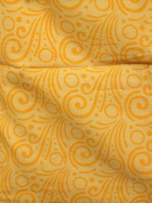 Seafoam Green Yellow Orange Hand Block Printed Cotton Suit-Salwar Fabric With Chiffon Dupatta - S1628168