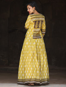 Naaz Nazah - Hand Block Printed Long Top And Skirt Dress - DS73F001