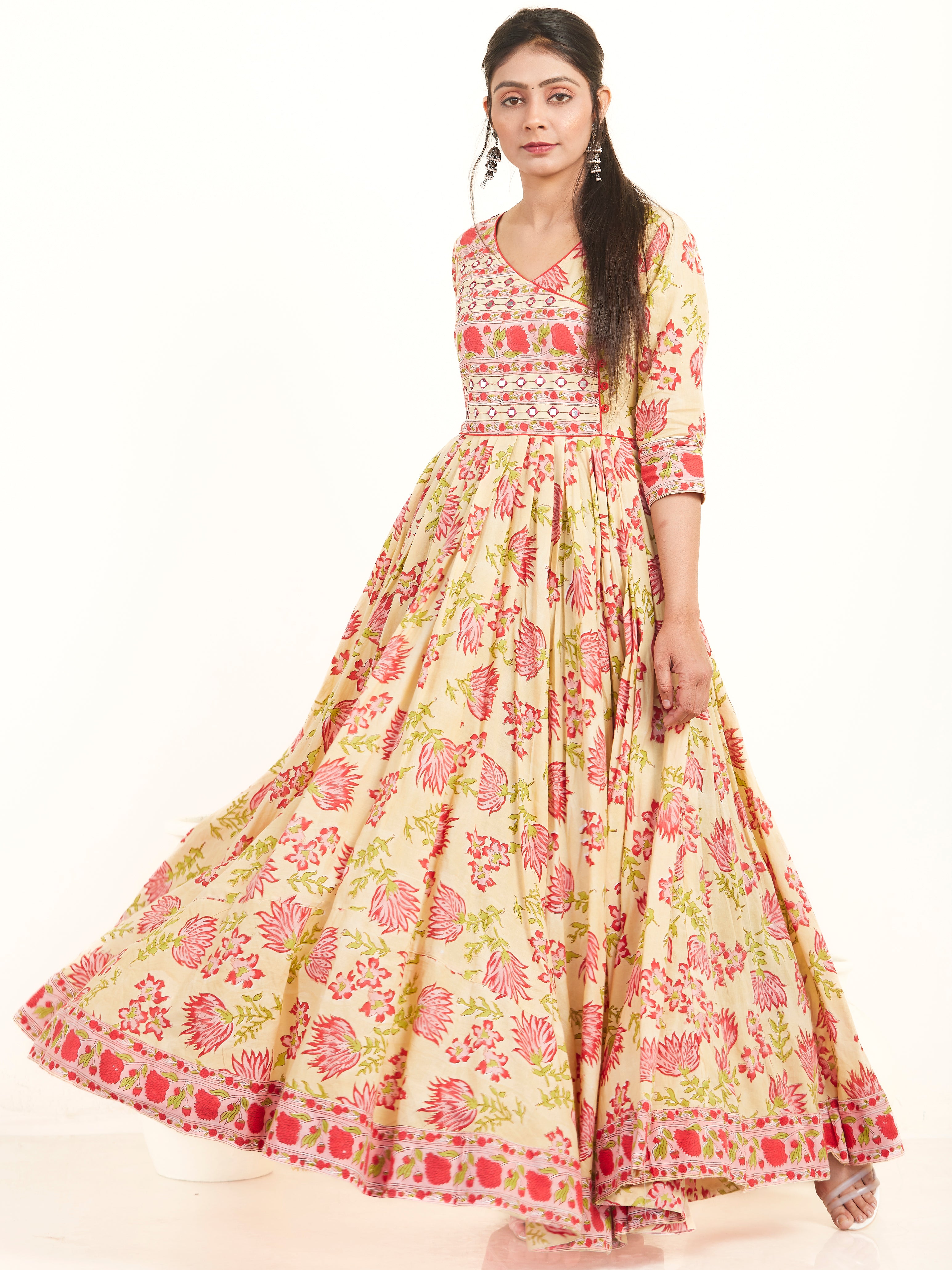Fiza Ruhi Angrakha Long Dress InduBindu Fiza Ruhi Angrakha Long Dress InduBindu