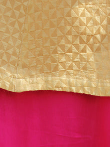 Golden Brocade Princess Line Kurta With Front Slit - 126F001
