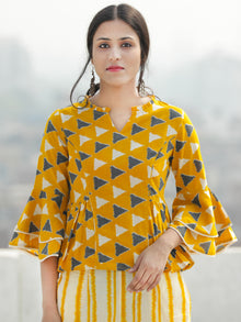 Midhat - Block Printed Coord Set Of Top & Palazzo  - SS02FCCC