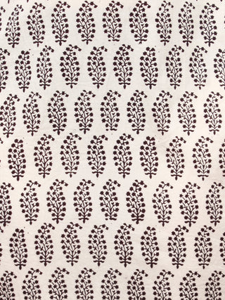 White Red Black Bagh Printed Cotton Midi Length Angrakha Dress  - D299F1702