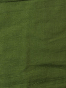 Moss Green Ivory Hand Shibori Dyed Cotton Suit-Salwar Fabric With Chiffon Dupatta - S1628178