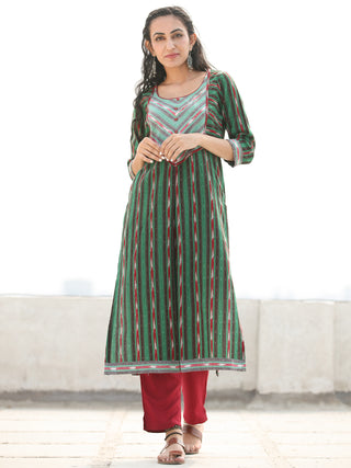Tagai Rastifa- Set of Ikat Kurta & Pants  - KS121B930