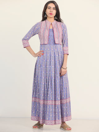Fiza Roheen Pleated Embroidered Long Jacket Dress