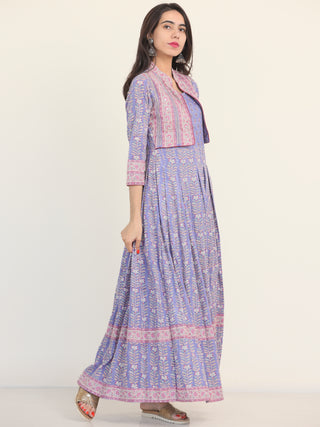 Fiza Roheen Pleated Embroidered Long Jacket Dress