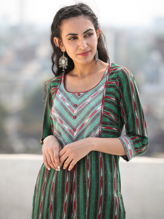 Tagai Rastifa- Set of Ikat Kurta & Pants  - KS121B930