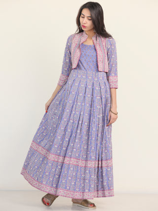 Fiza Roheen Pleated Embroidered Long Jacket Dress