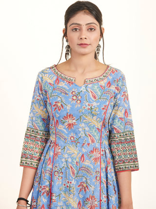 Fiza Kavita Pleated Long Dress