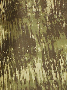 Moss Green Beige Hand Block Printed Chanderi Unstitched Kurta & Chanderi Dupatta With Cotton Salwar - S1628182