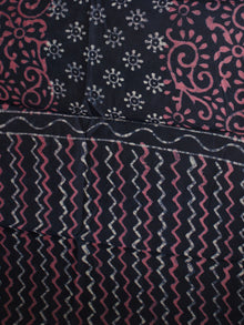 Indigo Purple Ivory Hand Block Printed Chanderi Unstitched Kurta & Chanderi Dupatta With Cotton Salwar - S1628186