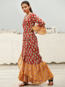 Kimono  - Hand Block Printed Cotton Long Dress  - D364F774