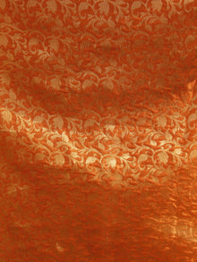 Orange Golden Brocade Kurta With Side Slit - 128F001
