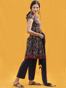 Sajoon - Hand Block Printed Kurta Pant Set With Dupatta - SS01FPPP
