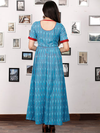 LEFT RIGHT - Handwoven Ikat Long Dress - D323F1447