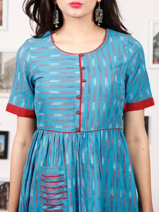 LEFT RIGHT - Handwoven Ikat Long Dress - D323F1447