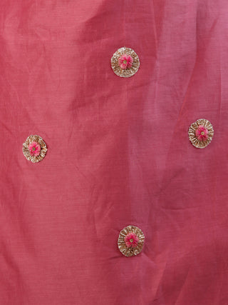 Sparkly Celebrations - Onion Pink Chanderi  Kurta & Pants Sets  - Set of 2  - SS01F057