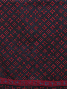 Deep Indigo Maroon Block Printed Kurta With Side Slits  - K1269901