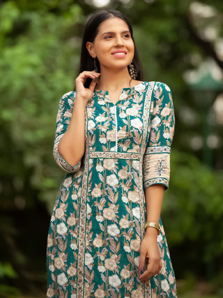 Nayab Rafya - Set of Kurta Pants & Dupatta - KS14E2560D