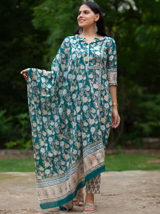 Nayab Rafya - Set of Kurta Pants & Dupatta - KS14E2560D