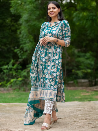 Nayab Rafya - Set of Kurta Pants & Dupatta - KS14E2560D