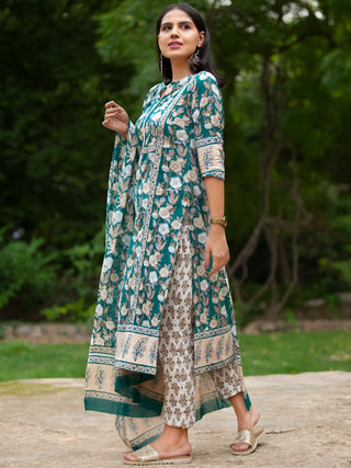 Nayab Rafya - Set of Kurta Pants & Dupatta - KS14E2560D